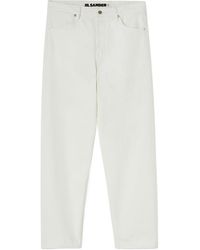 Jil Sander - Button Detailed Straight Leg Jeans - Lyst