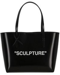 Off-White c/o Virgil Abloh - Slogan Printed Top Handle Bag - Lyst