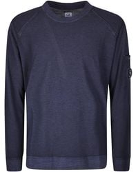 C.P. Company - Lens Patch Crewneck Knitted Sweater - Lyst