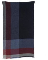 Brunello Cucinelli - Check-Pattern Frayed-Edge Scarf - Lyst