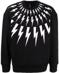 Neil Barrett - Thunderbolt Pattern Print Sweatshirt - Lyst