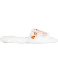Dolce & Gabbana - Flat Faux-Fur Slippers - Lyst