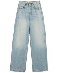 Twinset - Logo-Patch Straight-Leg Jeans - Lyst