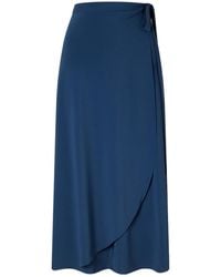 Eres - Stretch-Jersey Wrap Midi Skirt - Lyst