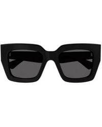 Bottega Veneta - Eyewear Rectangle Frame Sunglasses - Lyst