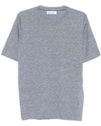Brunello Cucinelli - Short-Sleeve Ribbed T-Shirt - Lyst