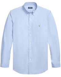 Polo Ralph Lauren - Curved Hem Pony Embroidered Oxford Shirt - Lyst