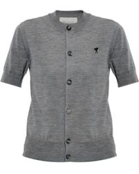 Ami Paris - Ami Ami De Coeur Short-Sleeved Cardigan - Lyst