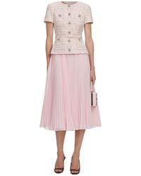 Self-Portrait - Pointelle Knit Midi Dress - Lyst