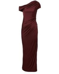 Galvan London - Asymmetric Draped Jersey Maxi Dress - Lyst