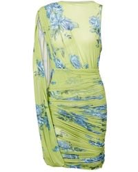 Magda Butrym - Draped Floral Semi-Sheer Minidress - Lyst