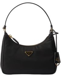 Prada - Mini Re-Edition 2005 Re-Nylon Logo Detail Handbag - Lyst