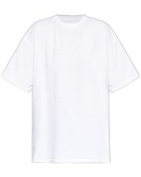 MM6 by Maison Margiela - Logo Printed Crewneck T-Shirt - Lyst
