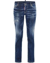 DSquared² - Distressed Cropped Jeans - Lyst