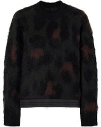 Sacai - Leopard-Print Mohair-Blend Sweater - Lyst