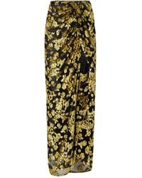 Balmain - Draped Long Skirt - Lyst