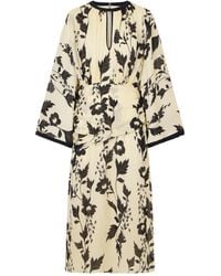 Johanna Ortiz - Floral-Print Silk-Georgette Midi Dress - Lyst
