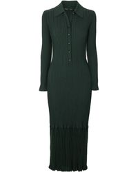 Proenza Schouler - Luiza Ribbed-Knit Midi Shirt Dress - Lyst