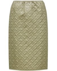 Moncler - Quilted Midi Skirt - Lyst