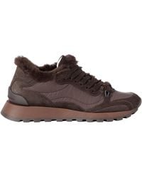 Brunello Cucinelli - Active Shearling Low-Top Sneakers - Lyst