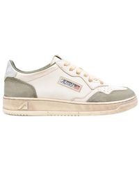 Autry - Leather Panelled Sneakers - Lyst