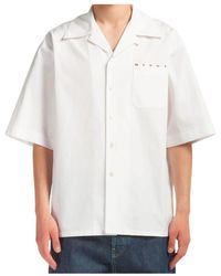 Marni - Short-Sleeve Logo Printed Shirt - Lyst