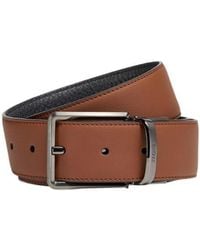 ZEGNA - Logo Engraved Reversible Buckle Belt - Lyst