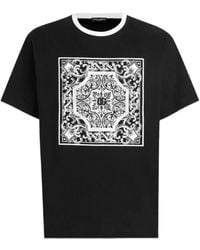 Dolce & Gabbana - Majolica Printed Crewneck T-Shirt - Lyst