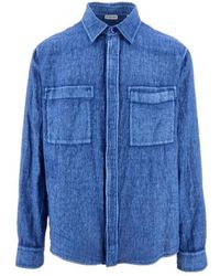 Burberry - Long Sleeved Denim Shirt - Lyst