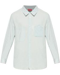 KENZO - Embroidered Button-Up Shirt - Lyst