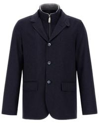 Herno - Three-Button Zipped Jacket - Lyst
