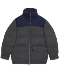 Gucci - Logo Patch Zip-Up Puffer Jacket - Lyst