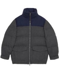 Gucci - Logo Patch Zip-Up Puffer Jacket - Lyst