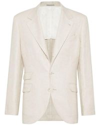 Brunello Cucinelli - Single-Breasted Tailored Blazer - Lyst