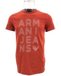 Armani Jeans - Round-Necked Logo T-Shirt - Lyst