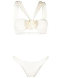 LaRevêche - Flower-Detail Bikini Set - Lyst
