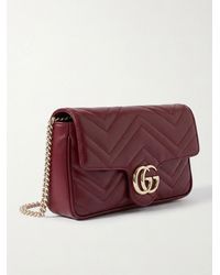 Gucci - Gg Marmont Chevron Mini Shoulder Bag - Lyst