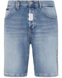 Philipp Plein - Logo-Appliqué Denim Shorts - Lyst