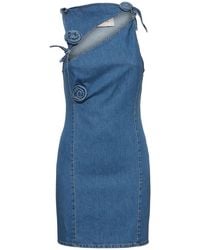 Coperni - Asymmetrical Denim Mini Dress - Lyst