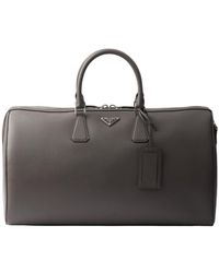 Prada - Saffiano Leather Travel Bag - Lyst