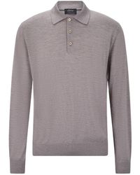 Brioni - Long-Sleeve Polo Shirt - Lyst