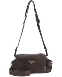 Prada - Triangle-Logo Zipped Shoulder Bag - Lyst