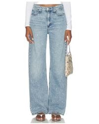 Rag & Bone - Logan Crystal-Embellished Wide-Leg Jeans - Lyst