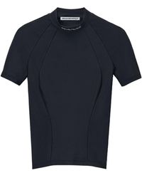 T By Alexander Wang - Alexander Wang Logo Detailed Mockneck T-Shirt - Lyst