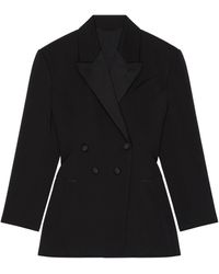 Givenchy - Pleated Double-Breasted Blazer - Lyst