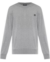 Balmain - Logo Crew Neck Knitted Sweater - Lyst