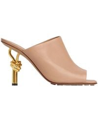 Bottega Veneta - Logo High-Heeled Sandals - Lyst
