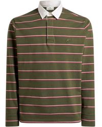 Etro - Long-Sleeved Cotton Polo Shirt With Shirt Collar And Striped Motif - Lyst