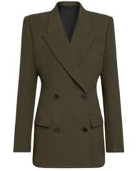 Alaïa - Alaïa Double-Breasted Cinched Blazer - Lyst
