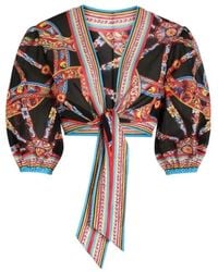Dolce & Gabbana - Carretto-Print Batiste Top - Lyst
